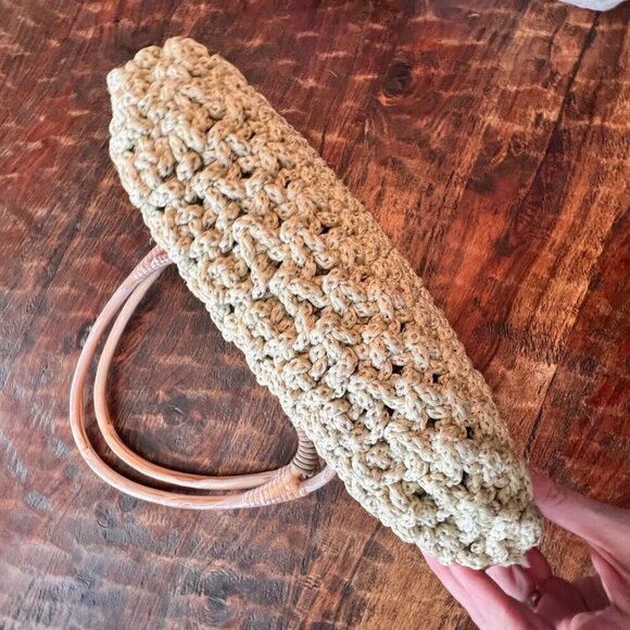 Vintage Crocheted Handmade Boho Shoulder Bag - Picture 6 of 11